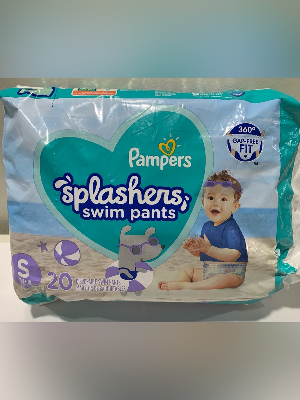 Pampers Splashers disposable swim pants - size small - open package of 17